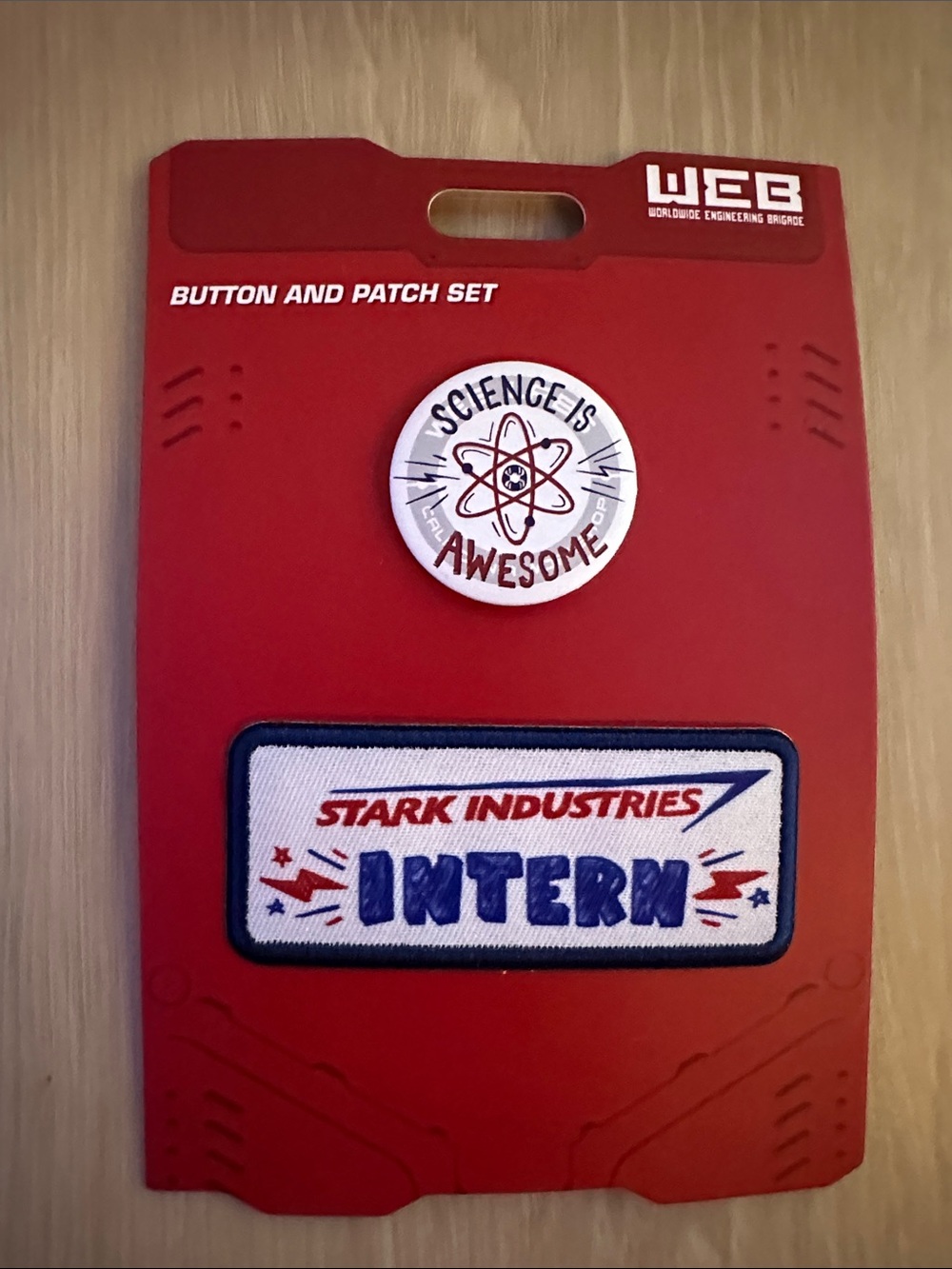 Marvel Red and White Button & Patch Set